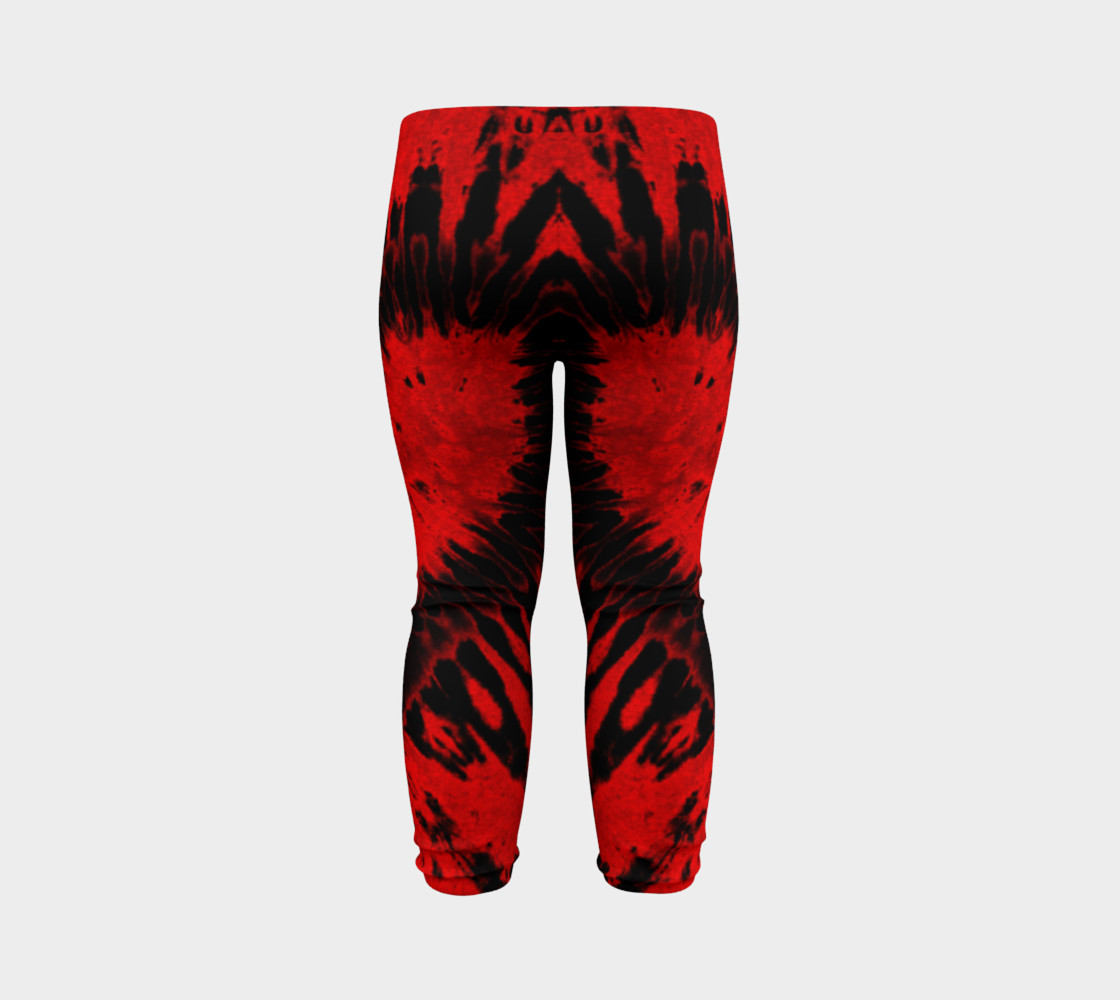 Red Black Heart Baby Leggings preview #7