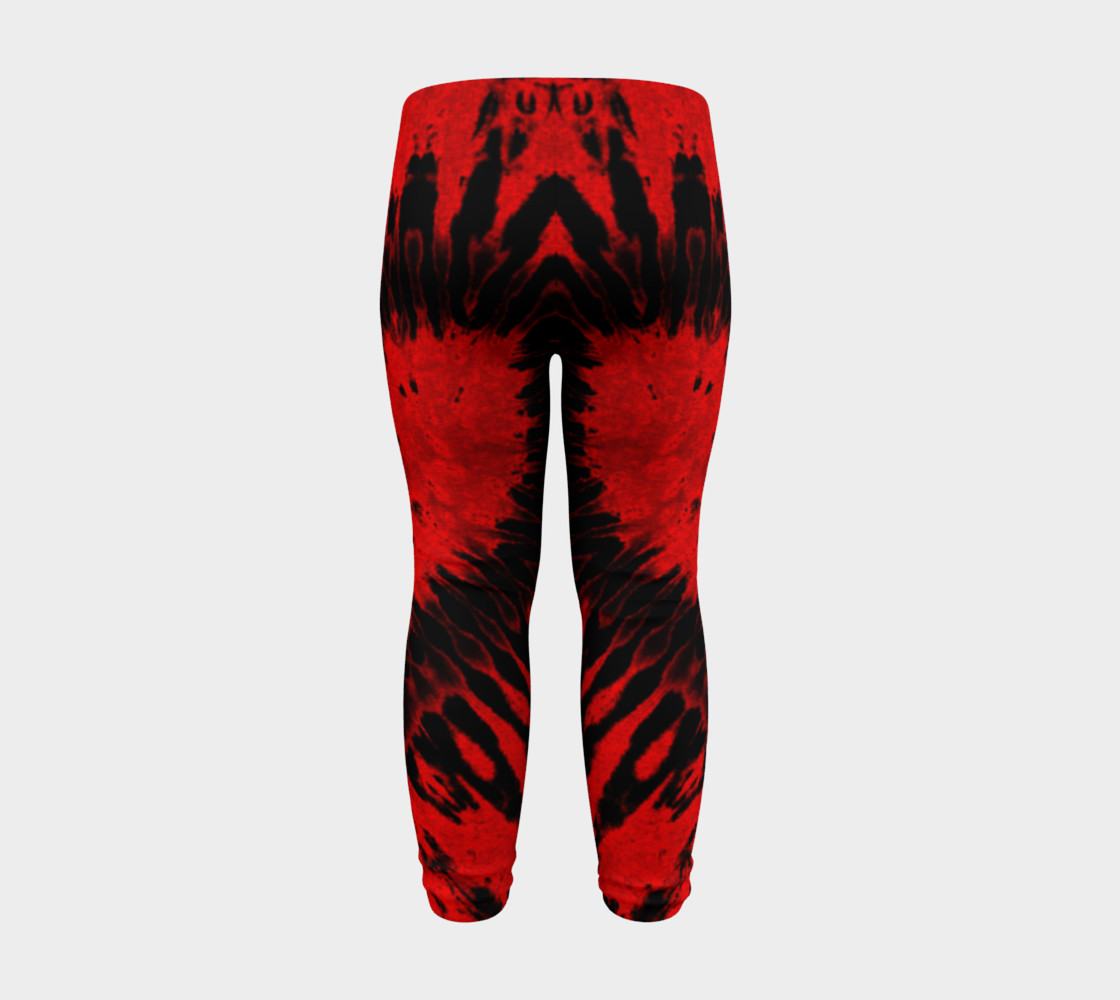 Red Black Heart Baby Leggings preview #8