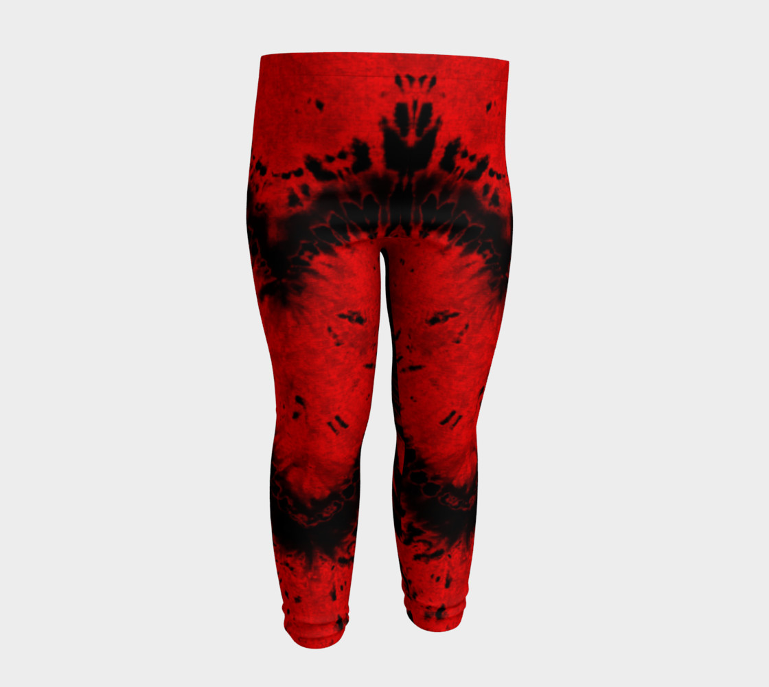Red Black Heart Baby Leggings preview #4