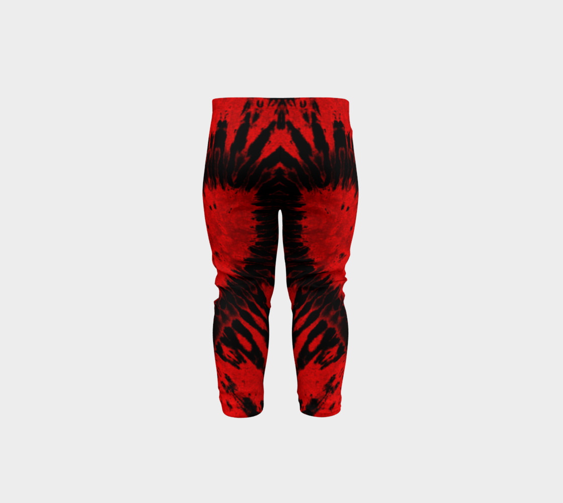 Red Black Heart Baby Leggings preview #5