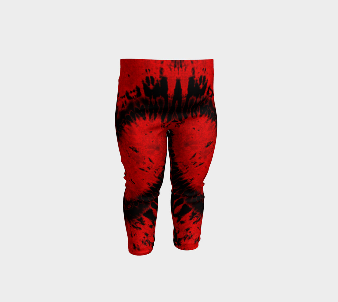 Red Black Heart Baby Leggings preview #1