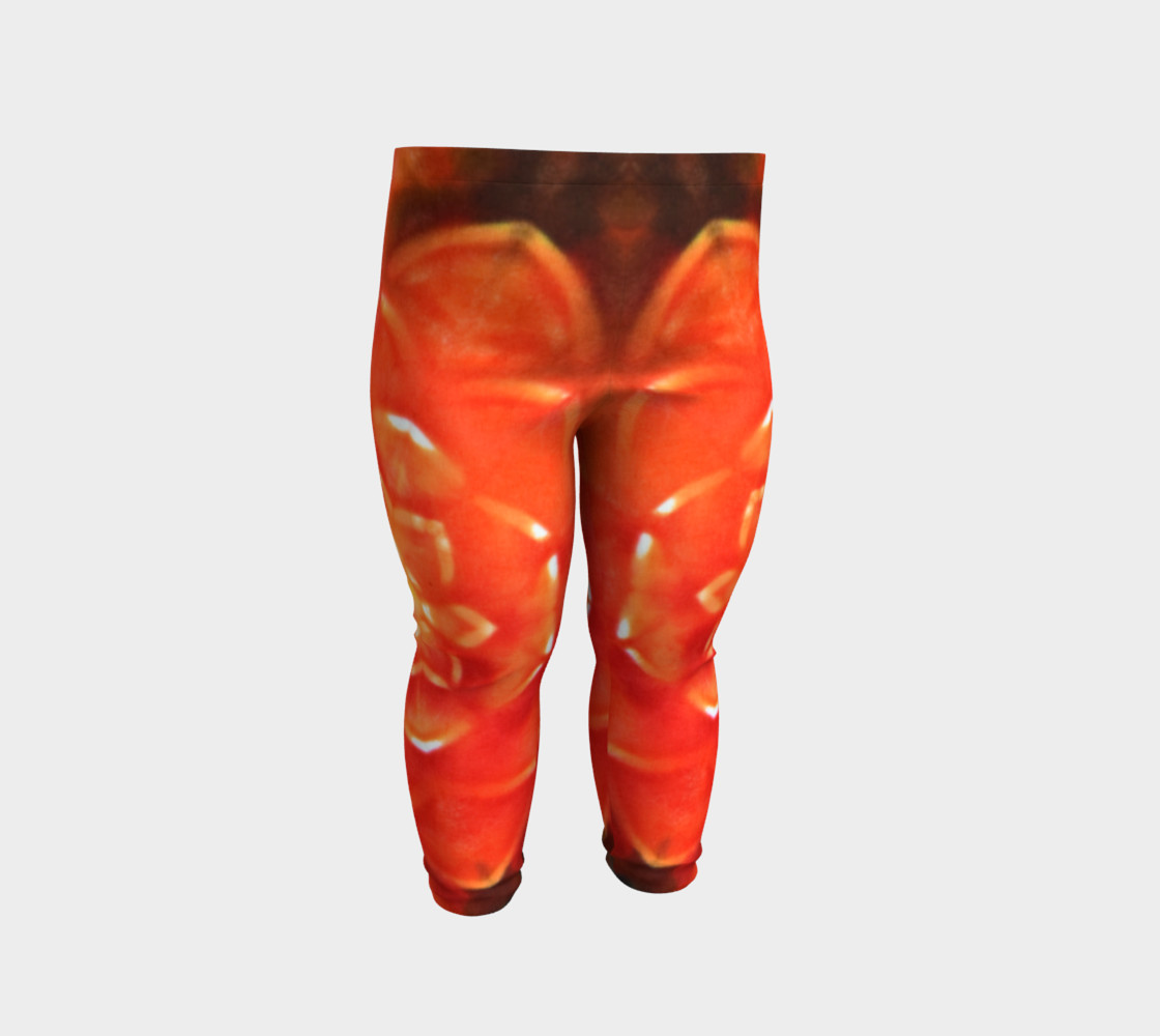 Orange Lotus Baby Leggings preview #2