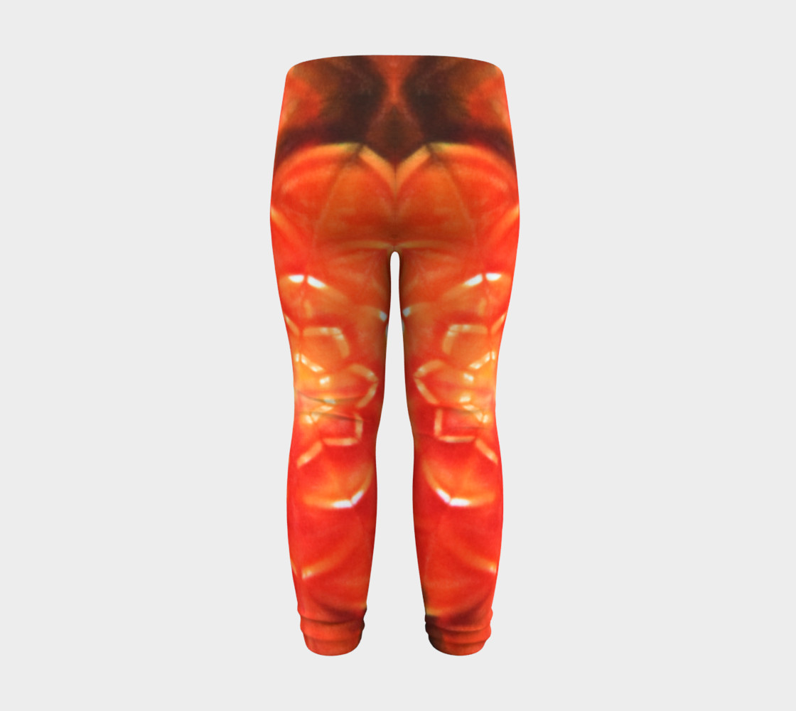 Orange Lotus Baby Leggings preview #8