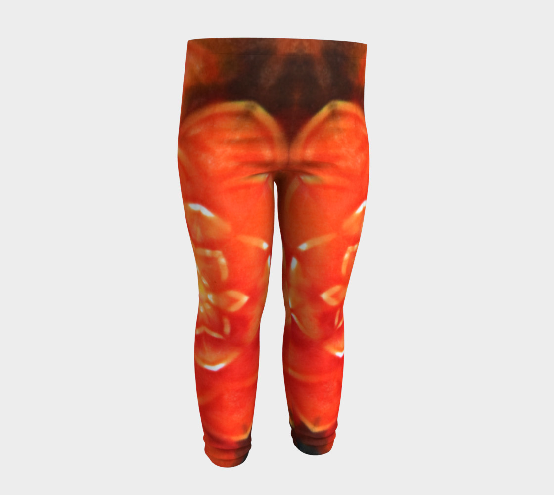 Orange Lotus Baby Leggings preview #4