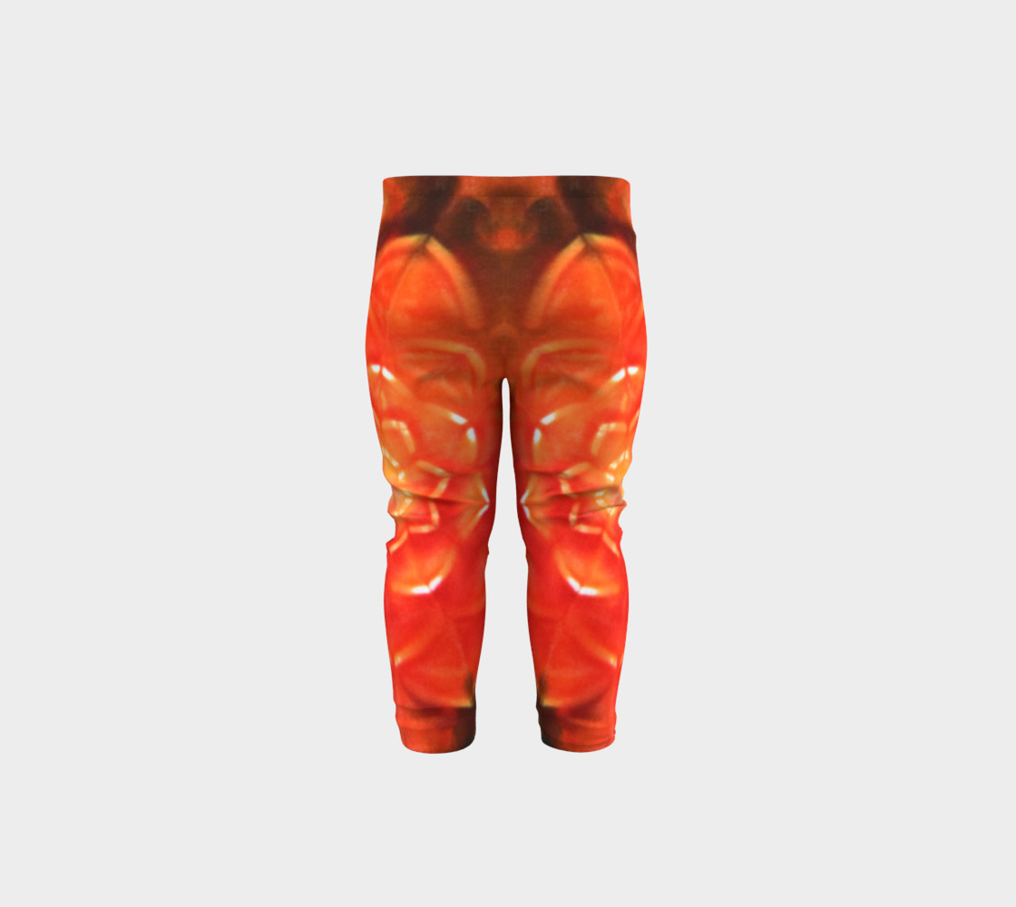 Orange Lotus Baby Leggings preview #5