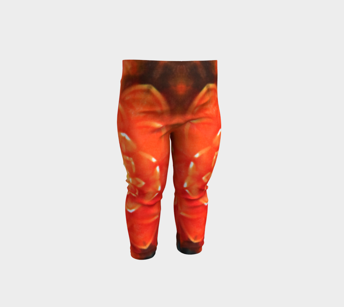 Orange Lotus Baby Leggings preview #1
