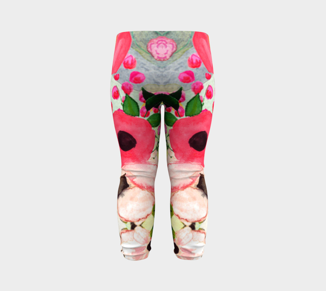 yellow floral baby legging preview #7
