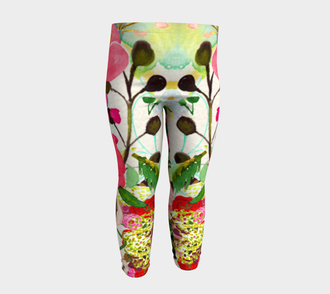 yellow floral baby legging 3D preview