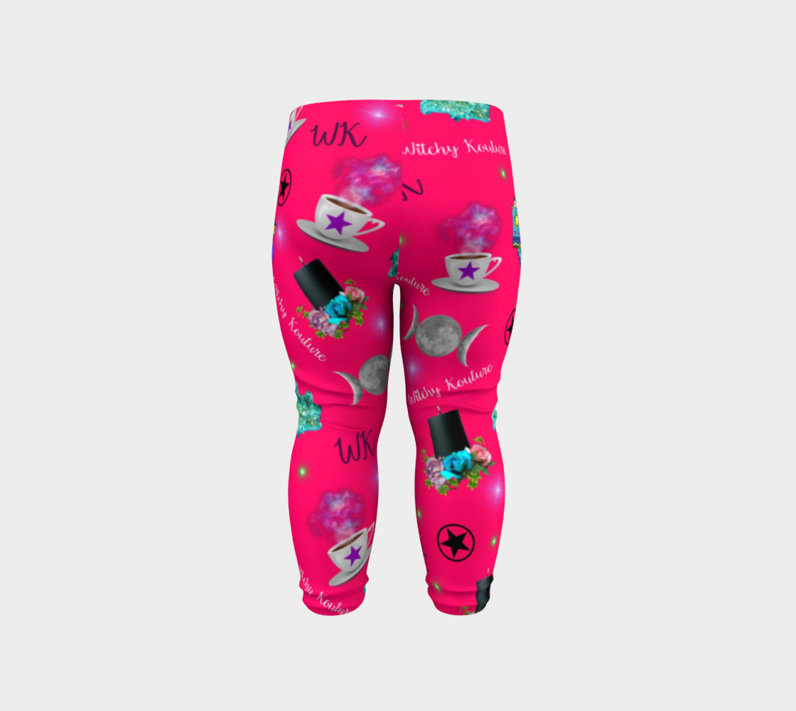 WK #ModernWitchLife Pink Print Baby Leggings preview #6