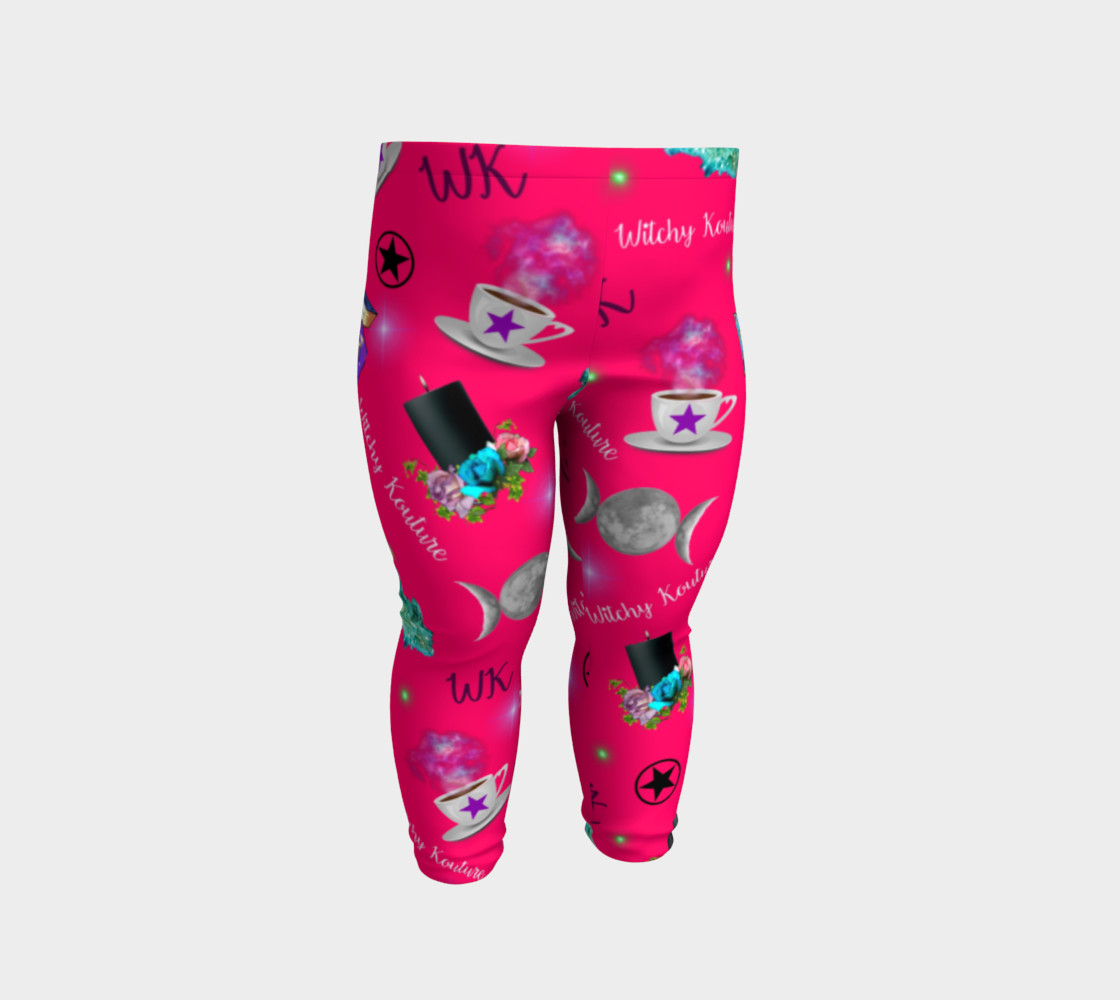 WK #ModernWitchLife Pink Print Baby Leggings preview #2