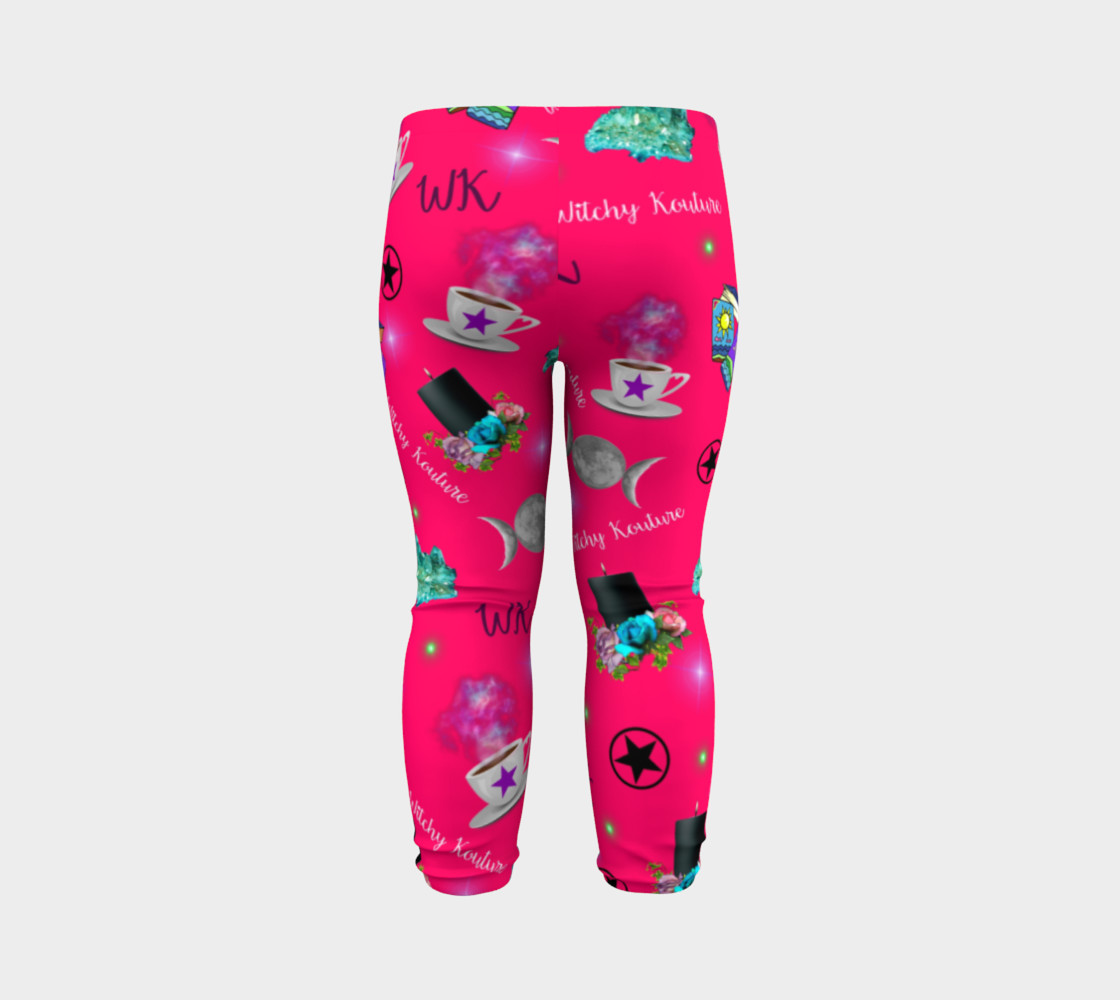 WK #ModernWitchLife Pink Print Baby Leggings preview #7