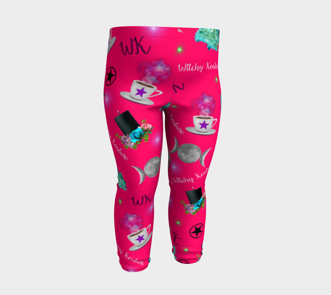 WK #ModernWitchLife Pink Print Baby Leggings preview #3