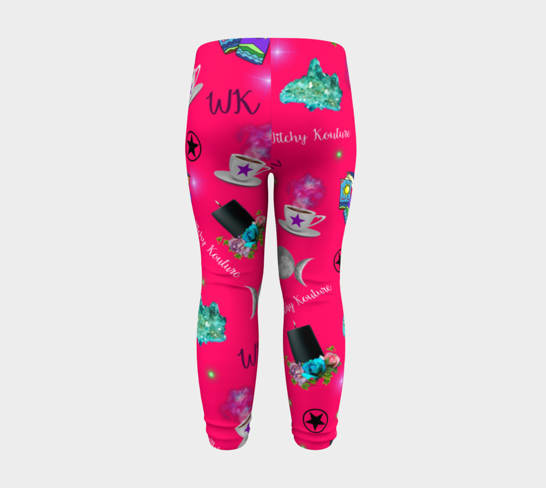 WK #ModernWitchLife Pink Print Baby Leggings preview #8