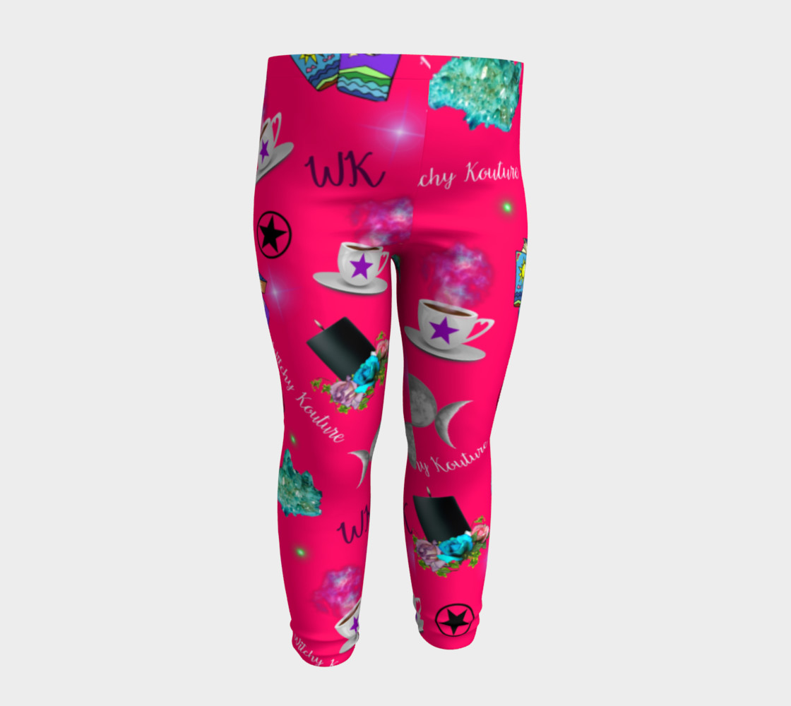 WK #ModernWitchLife Pink Print Baby Leggings preview #4