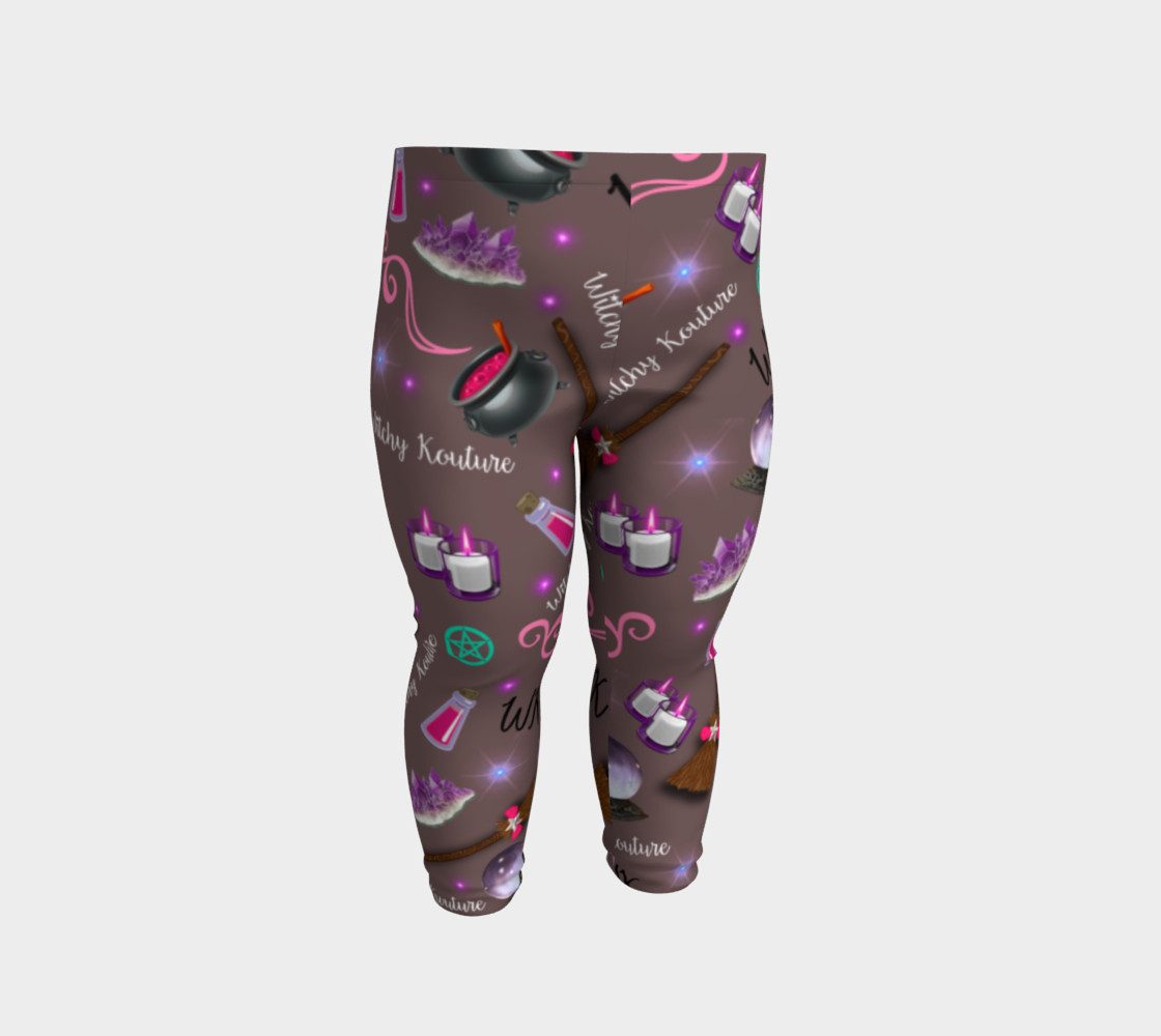 WK #ModernWitchLife Taupe Print Baby Leggings preview #2