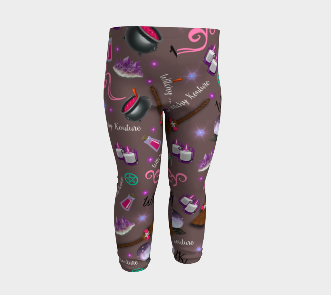 WK #ModernWitchLife Taupe Print Baby Leggings preview #3