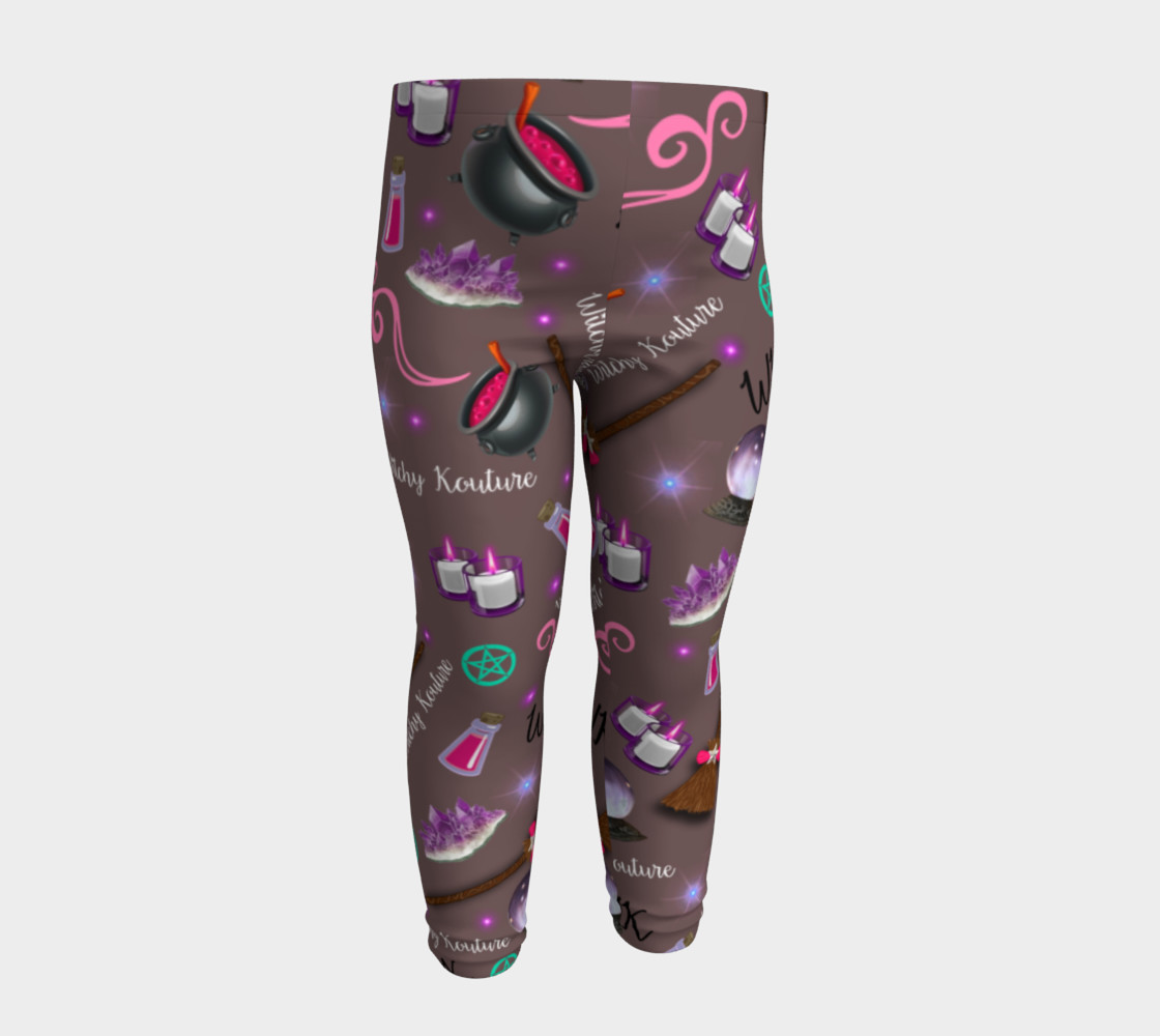 WK #ModernWitchLife Taupe Print Baby Leggings preview #4