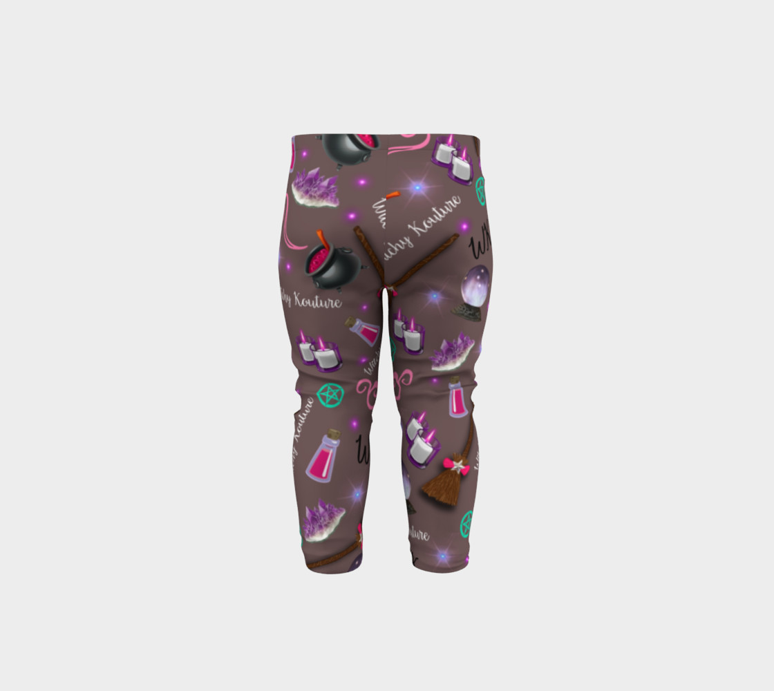 WK #ModernWitchLife Taupe Print Baby Leggings preview #5