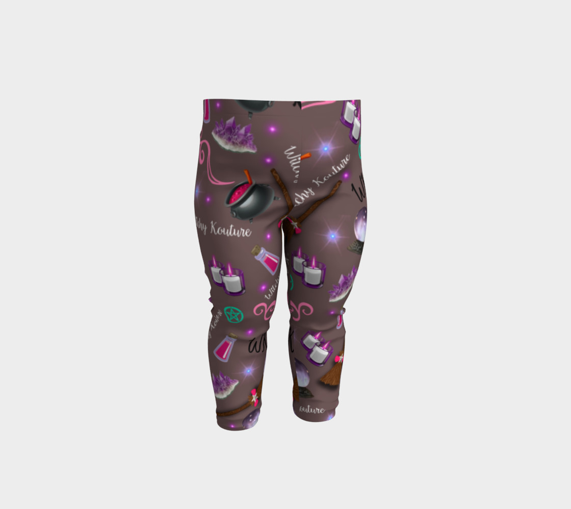 WK #ModernWitchLife Taupe Print Baby Leggings preview #1