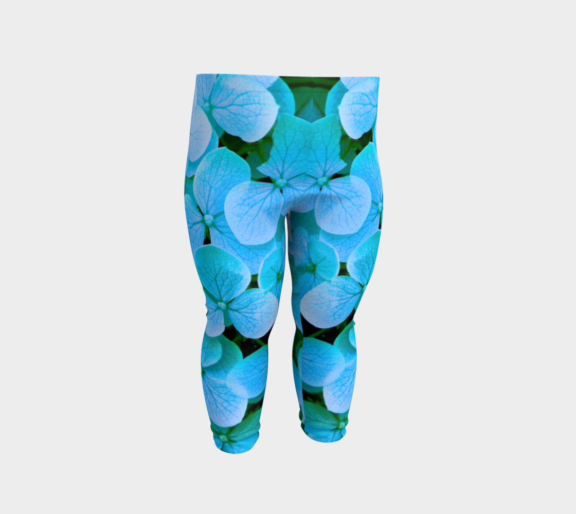 baby blue flower leggings preview #2