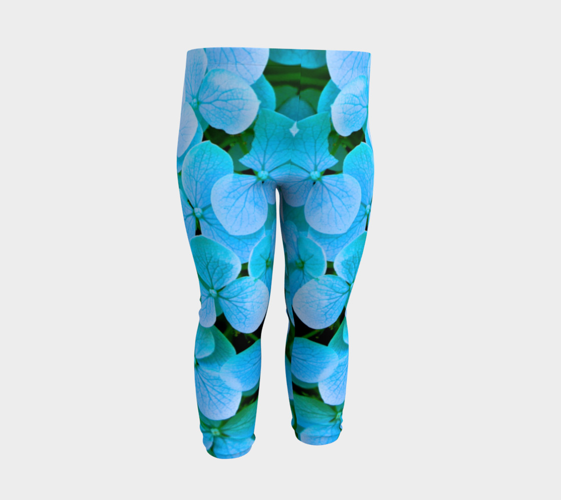 baby blue flower leggings preview #3