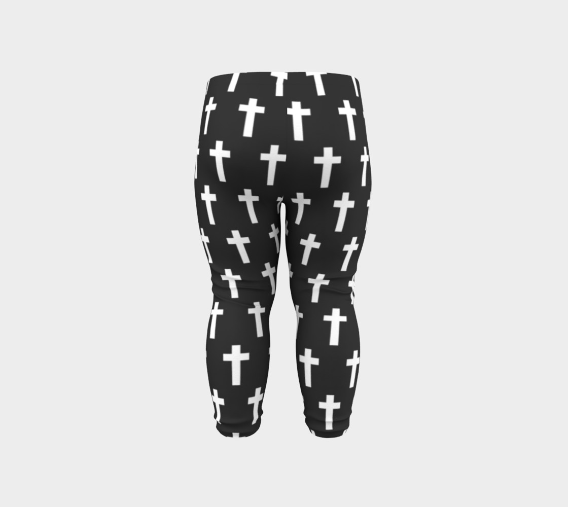 Black Cross baby leggings preview #6