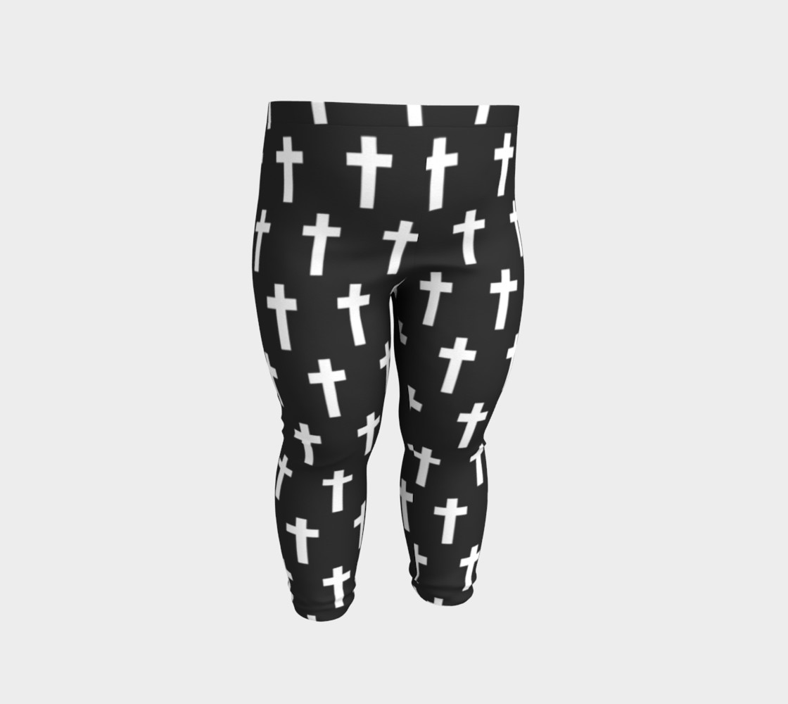 Black Cross baby leggings preview #2