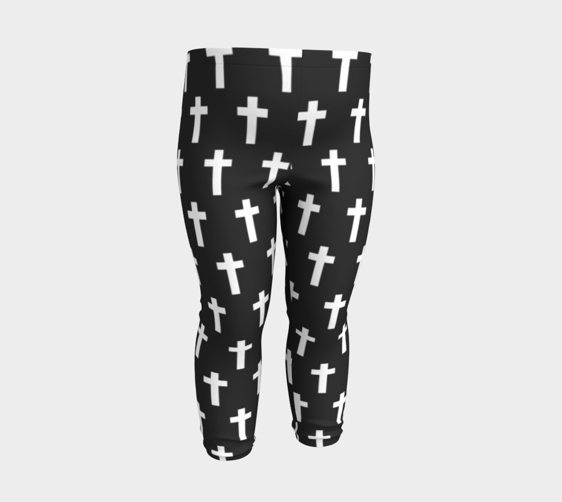 Black Cross baby leggings preview #3