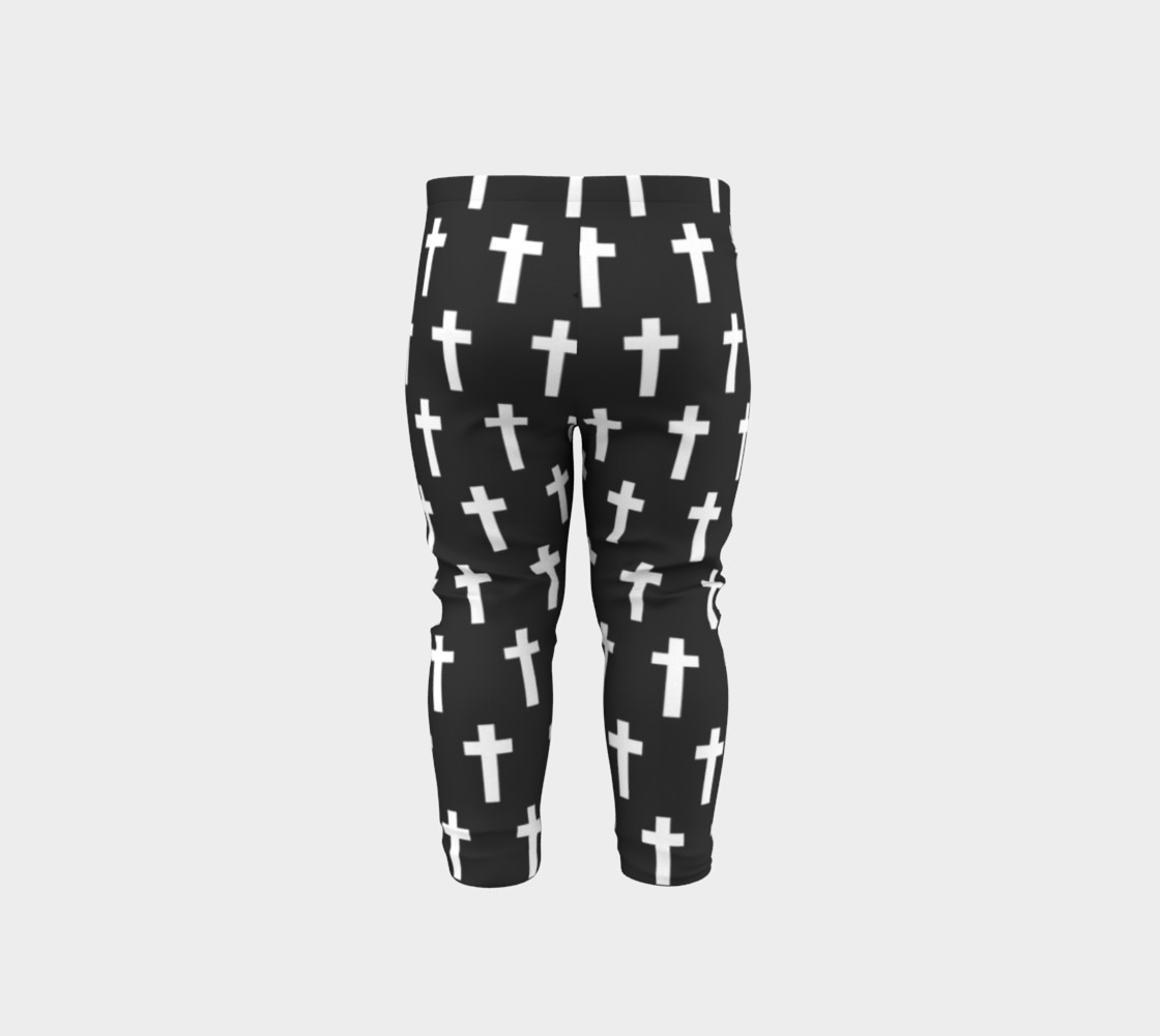 Black Cross baby leggings preview #5