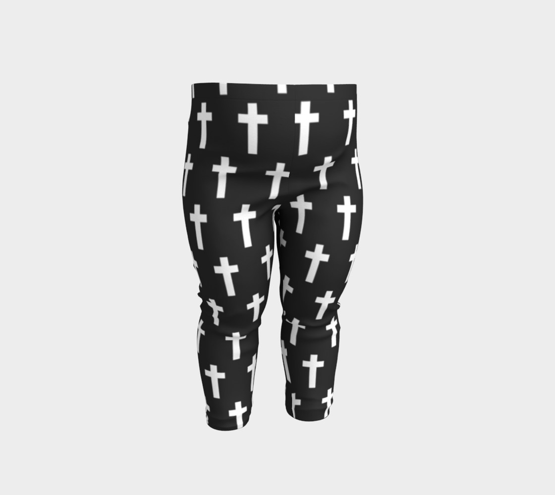 Black Cross baby leggings preview #1