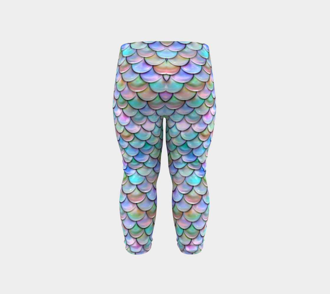 Pastel Rainbow Mermaid Baby Leggings preview #6