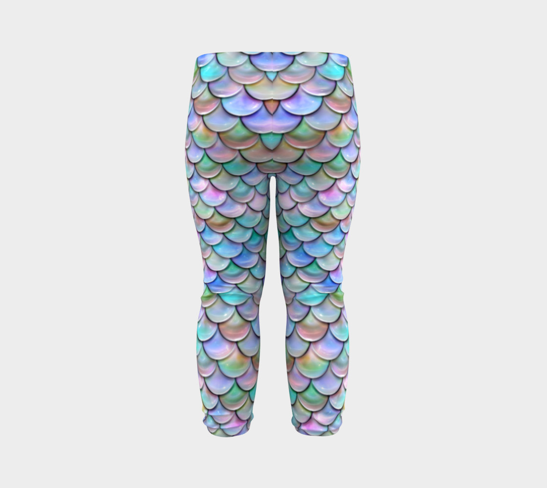 Pastel Rainbow Mermaid Baby Leggings preview #7