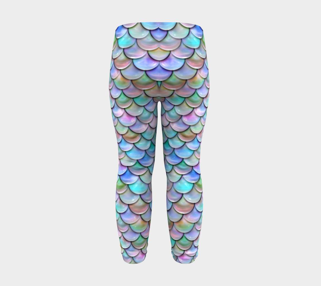 Pastel Rainbow Mermaid Baby Leggings preview #8