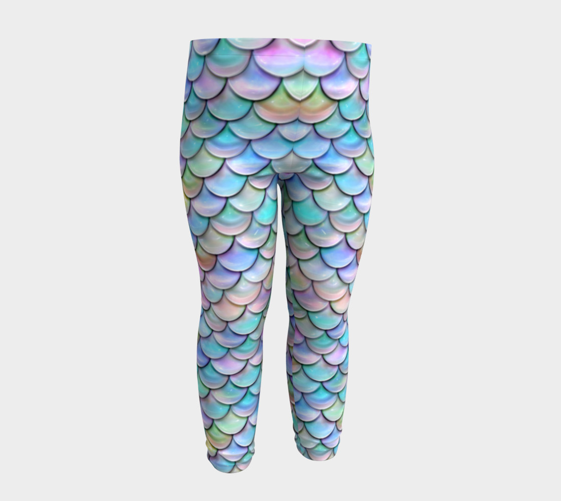 Pastel Rainbow Mermaid Baby Leggings preview #4