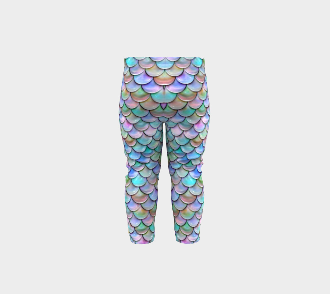 Pastel Rainbow Mermaid Baby Leggings preview #5