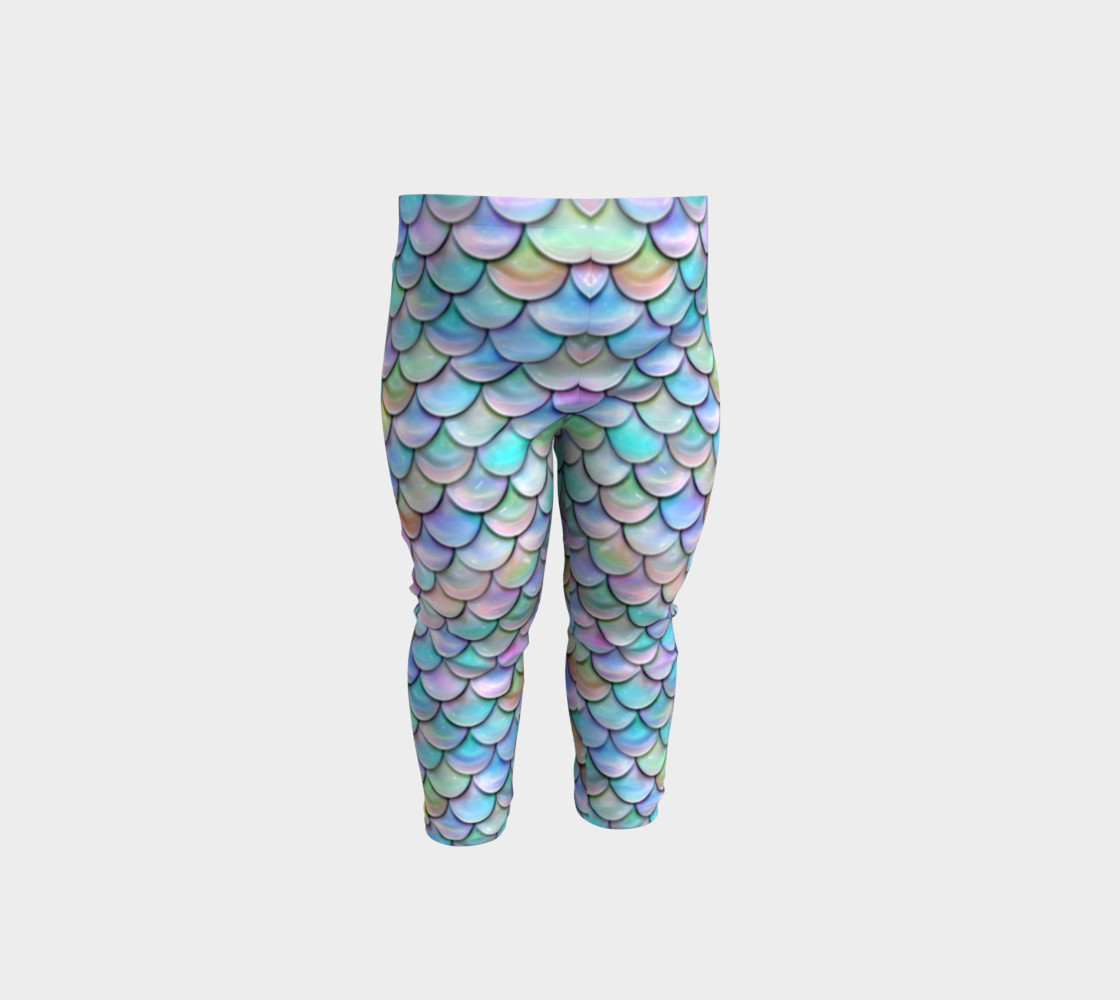 Pastel Rainbow Mermaid Baby Leggings preview #1