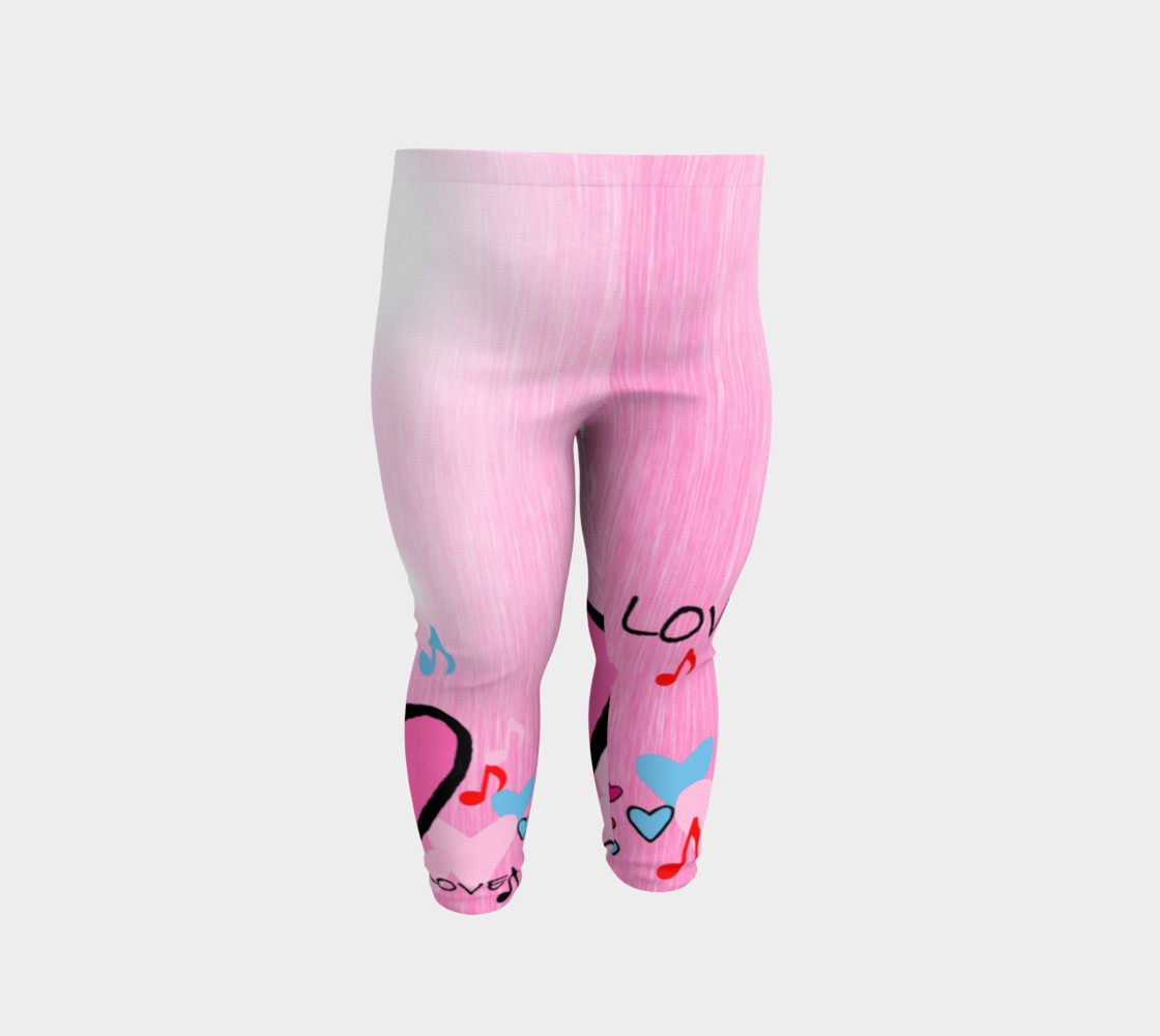 Little Girls leggings Hearts preview #2