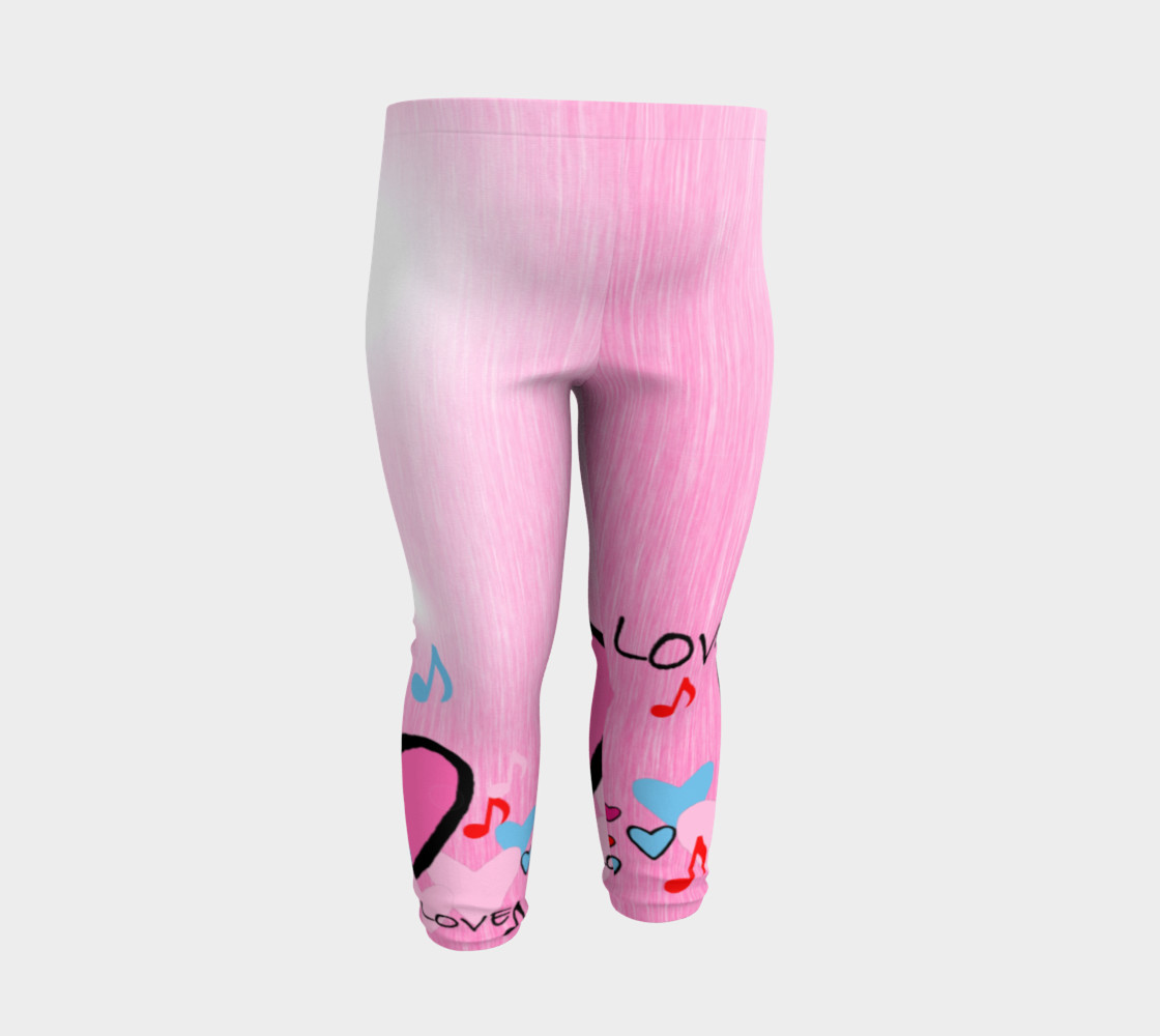 Little Girls leggings Hearts preview #3