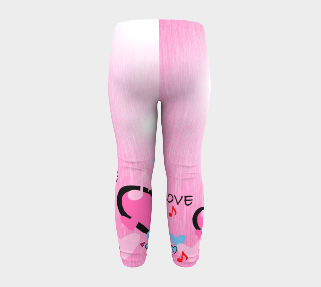 Little Girls leggings Hearts preview #8