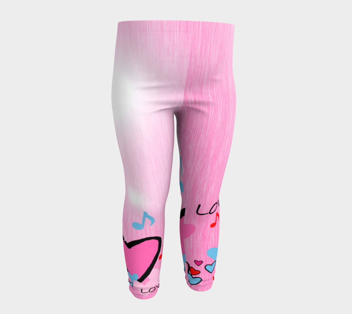 Little Girls leggings Hearts preview #4