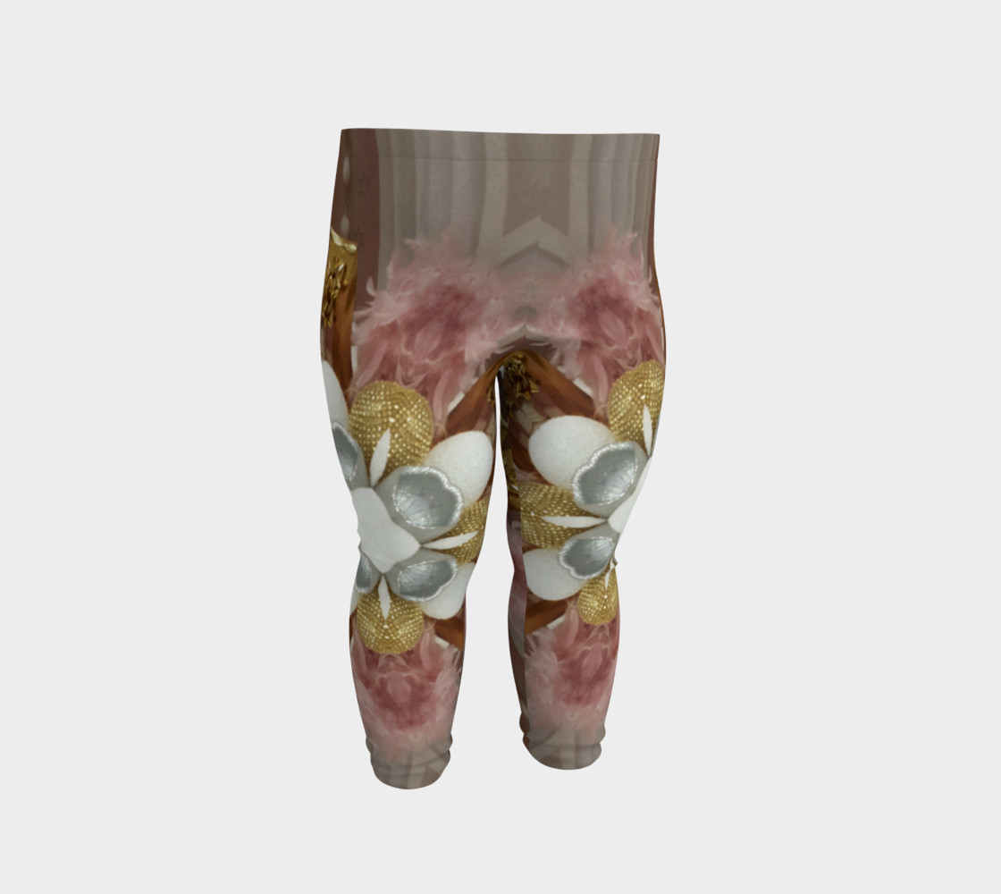 Elegant Antique Pink Shiny Gold Silver White Flower preview #2