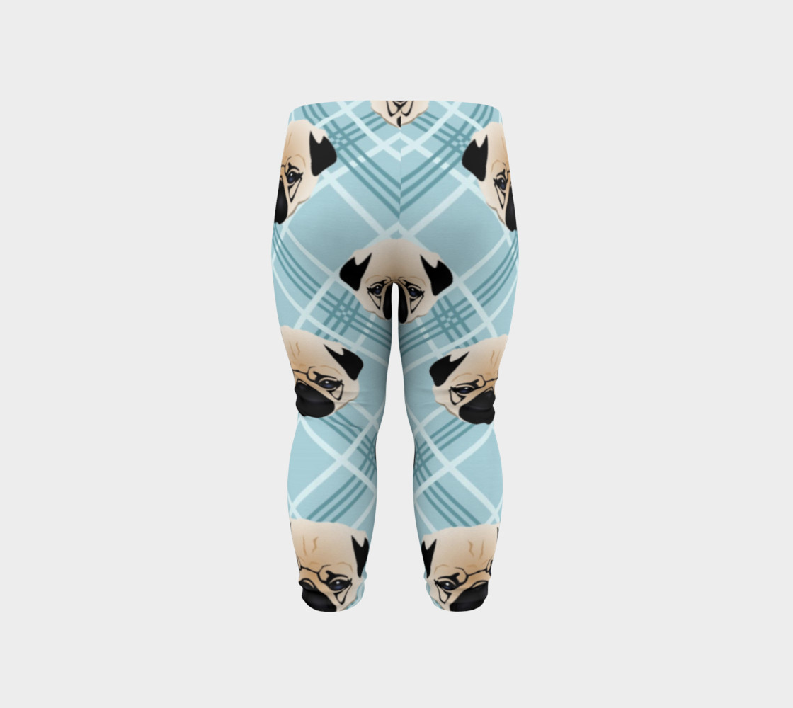 Pug Faces on Plaid preview #6