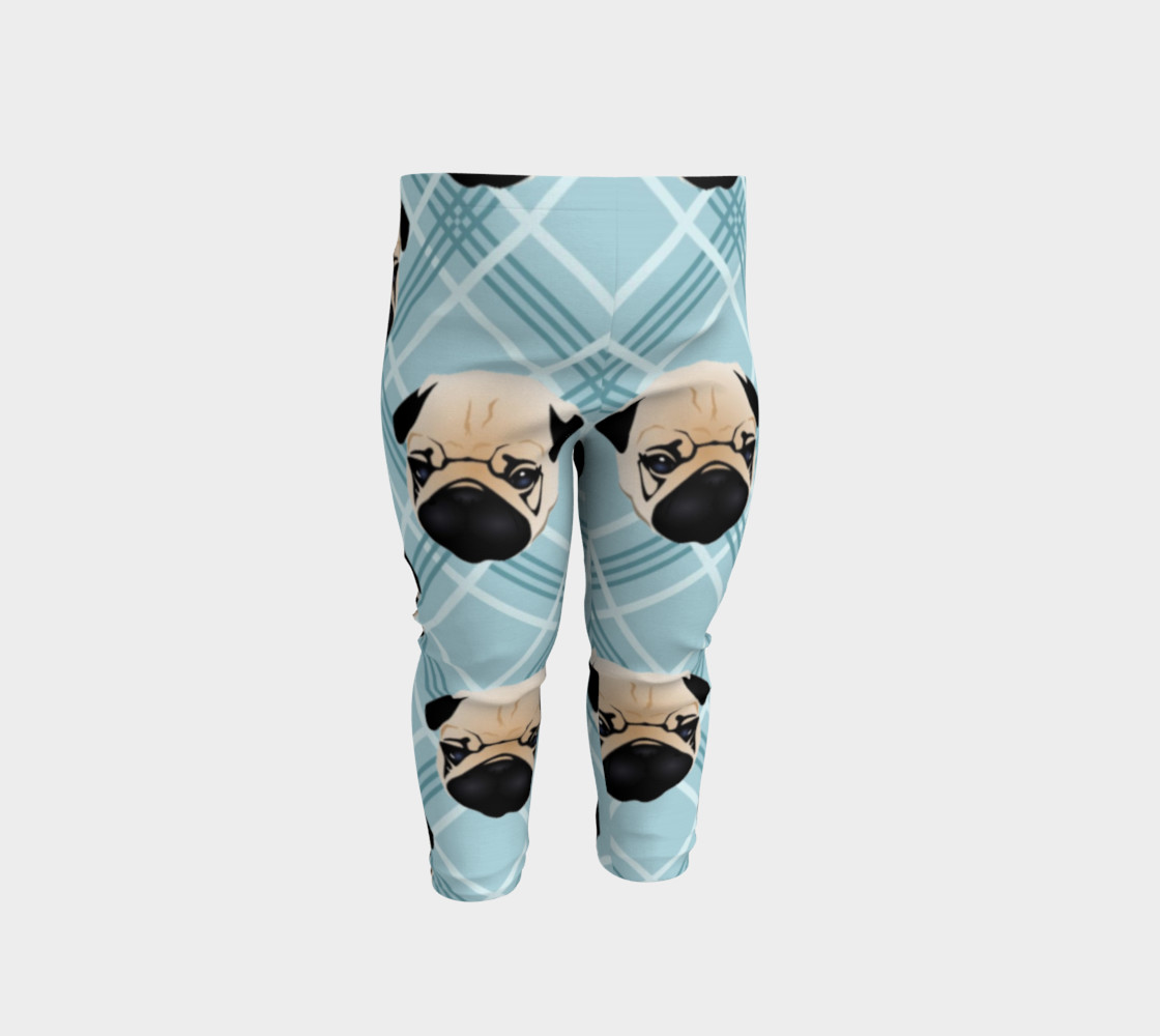 Pug Faces on Plaid preview #1