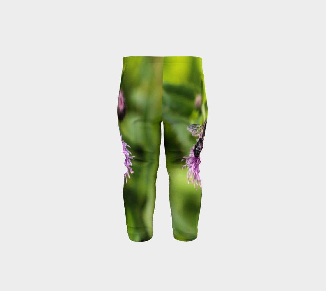 A Bee on a Purple Flower Baby Leggings preview #5