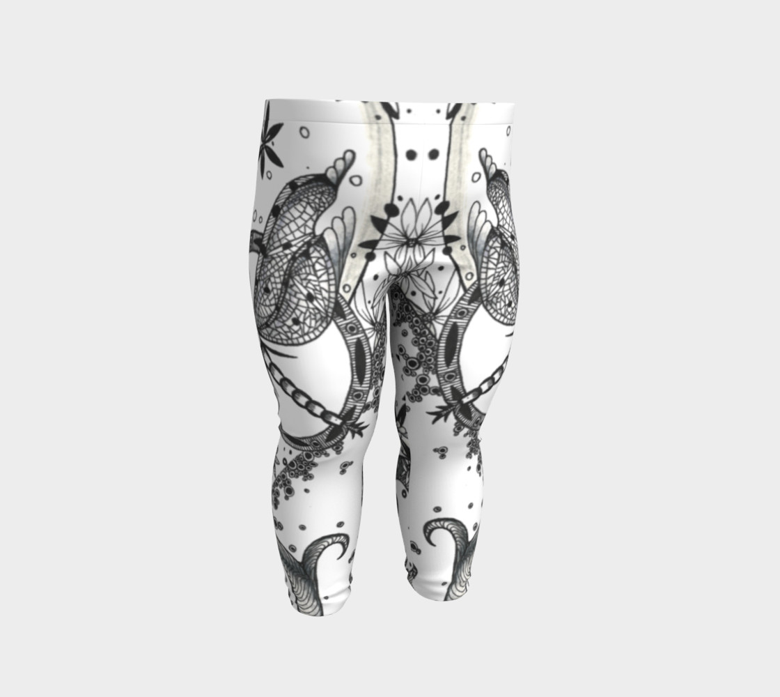 Dragonfly Floral Baby Leggings 3D preview