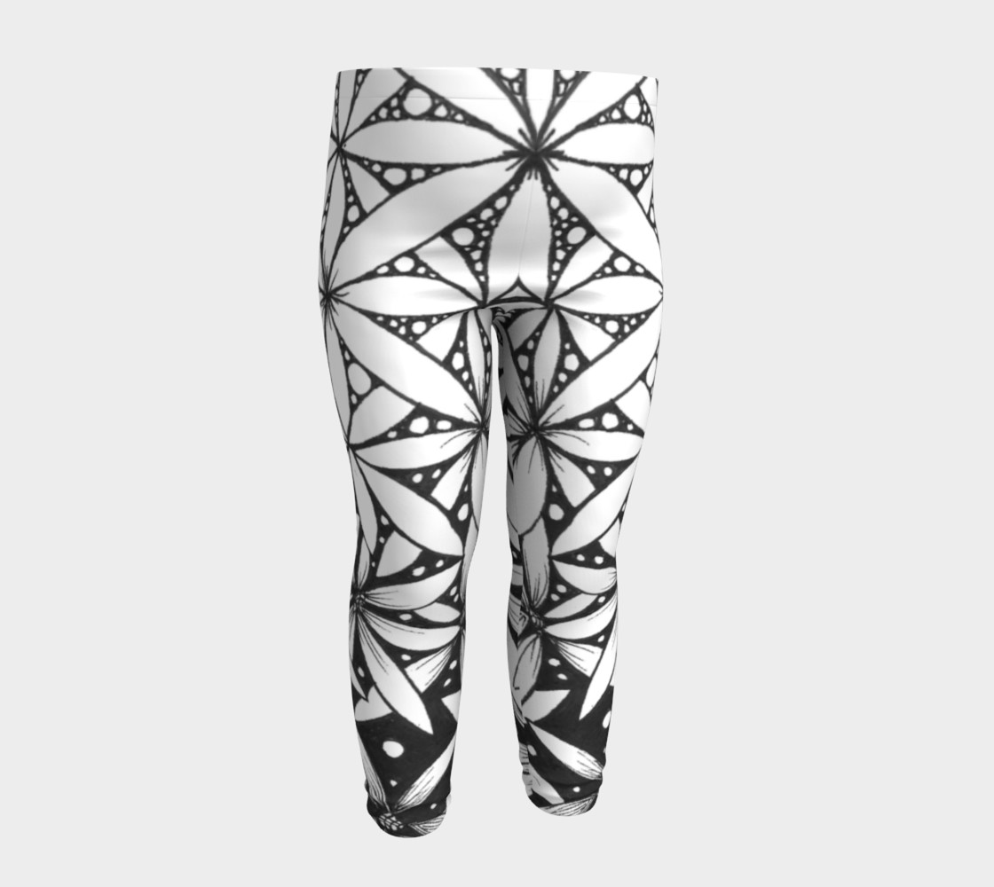 OMBRE ANKLES FLORAL B&W BABY LEGGINGS thumbnail #5