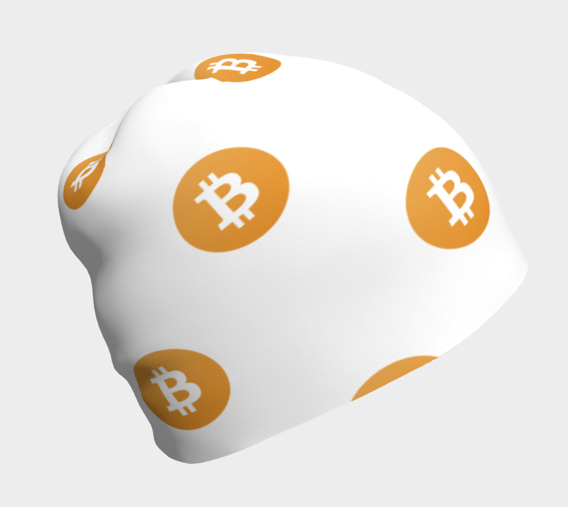 Bitcoin Logo Pattern Beanie Miniature #2