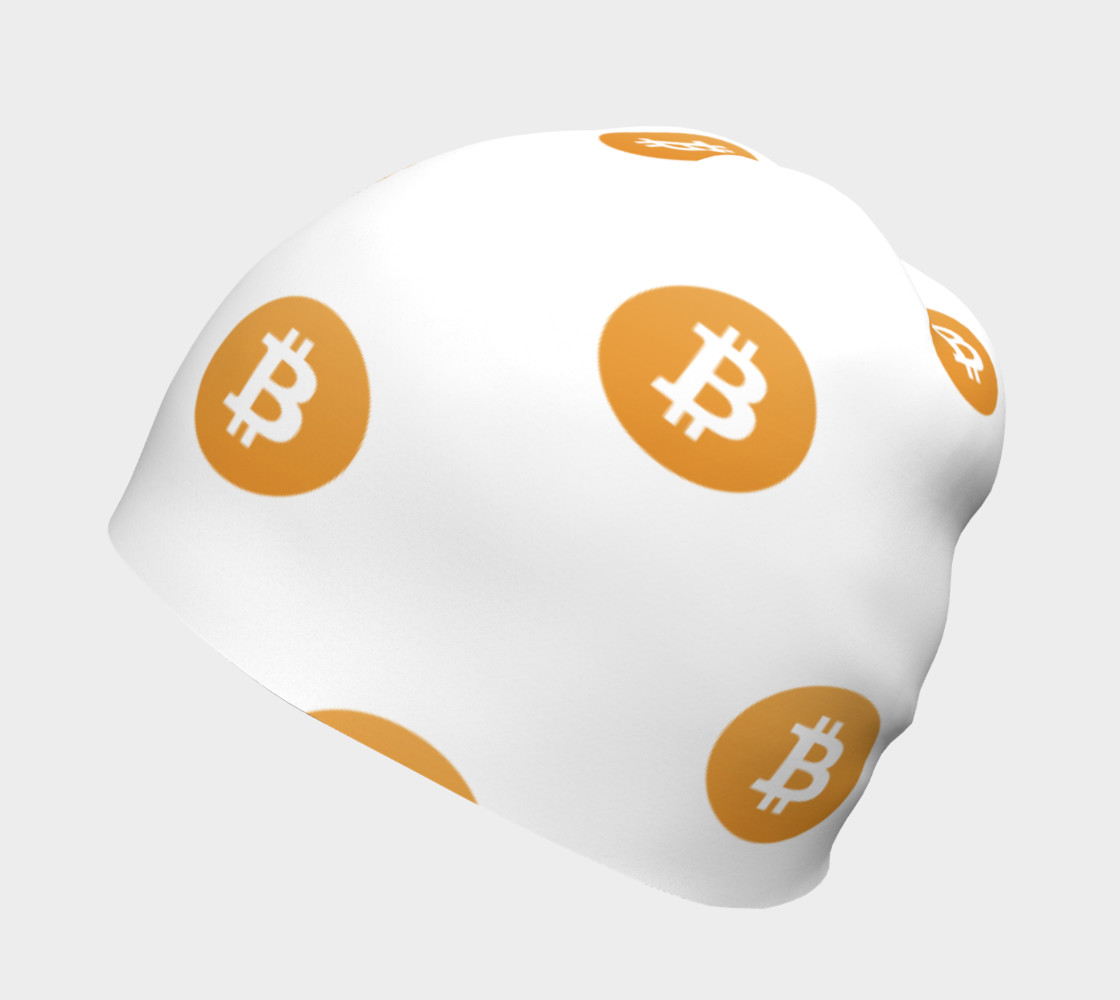 Bitcoin Logo Pattern Beanie Miniature #3