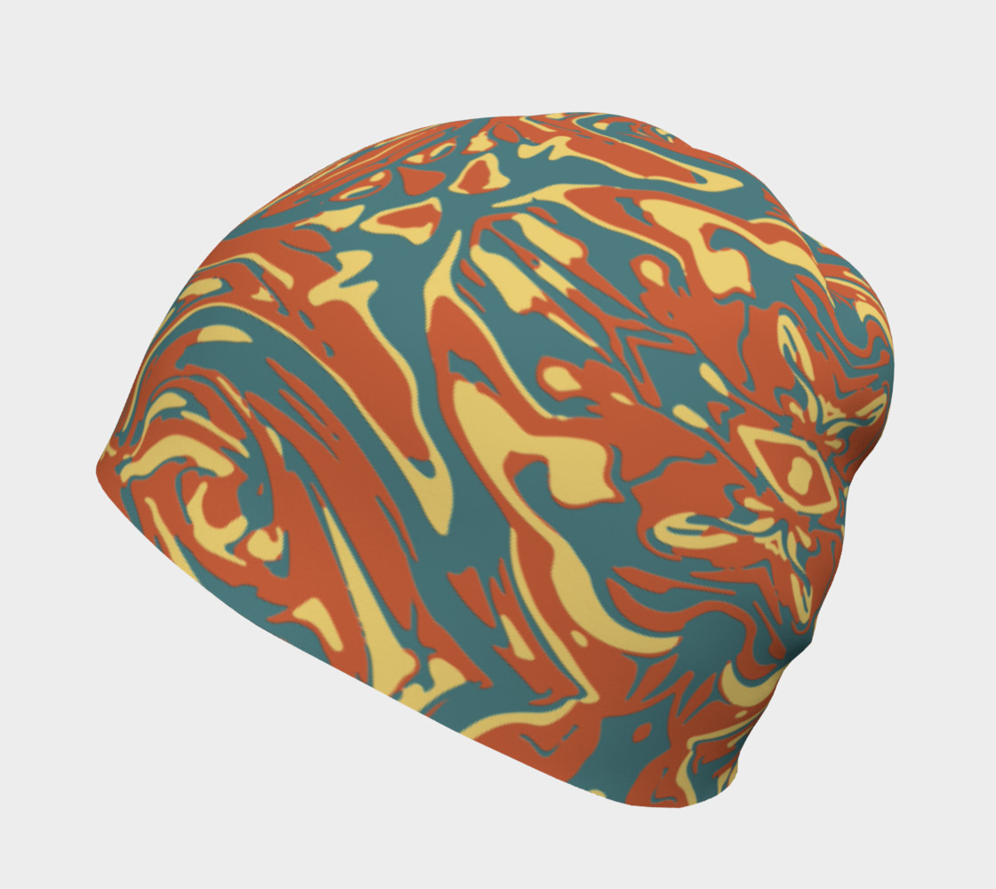 Multicolored Abstract Ornate Pattern Beanie Miniature #3