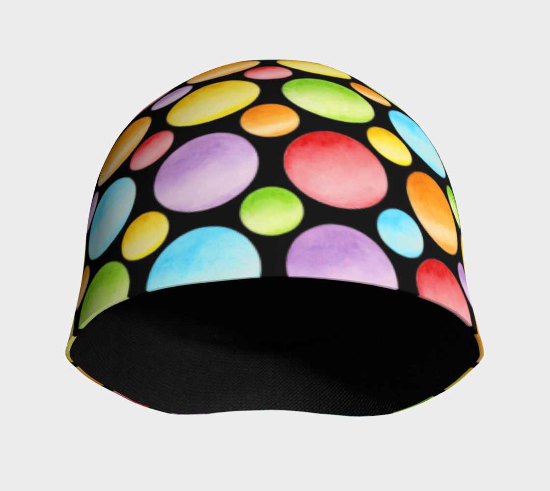 Aperçu de Rainbow Polka Dots Beanie #3